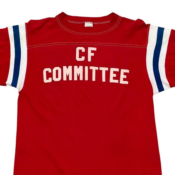 Men’s Vintage CF Committee “Sportswear” t shirt red cotton 1970s - Picture 4 of 7